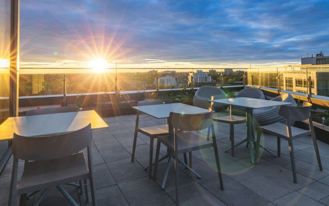Sunset view from Unity Point Rooftop Lounge